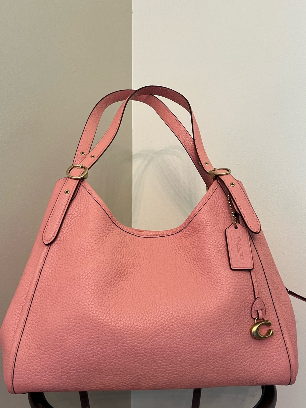 Coach Lori Shoulder Bag C4824 Candy Pink Pebbled Leather